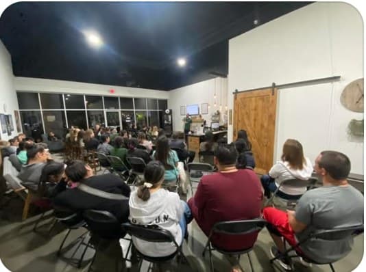 A full room at a member presentation